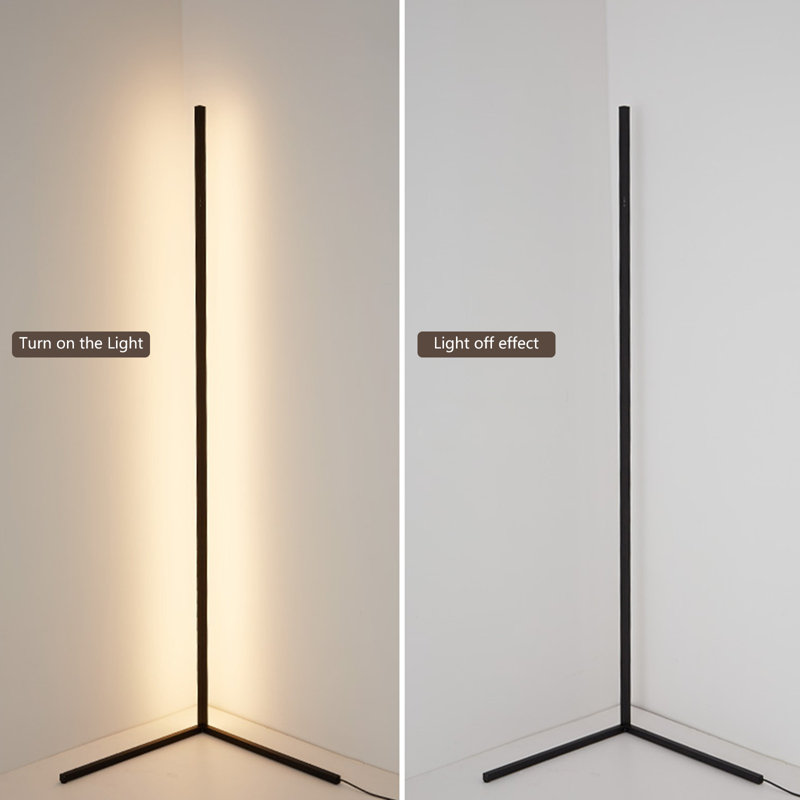 Latitude Run® Modern Floor Lamp LED Standing Corner Lamp H 47.2